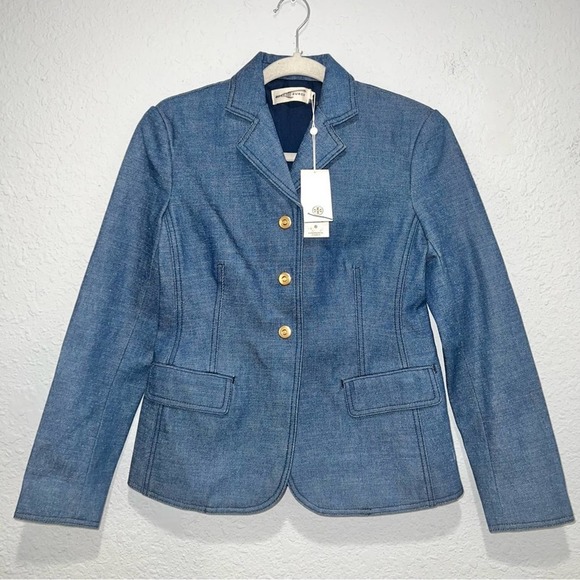 Tory Burch Raw Denim Blazer - Picture 3 of 9